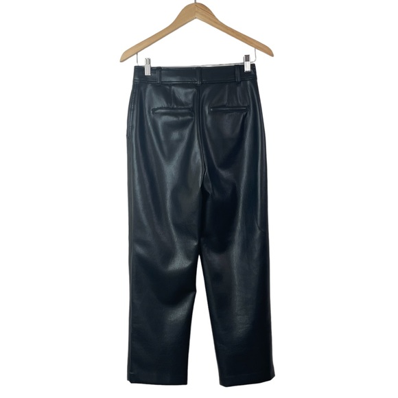 Aritzia Babaton Command Cropped Vegan Leather Trouser Pants Size 4, Spring 2022 - Picture 6 of 16